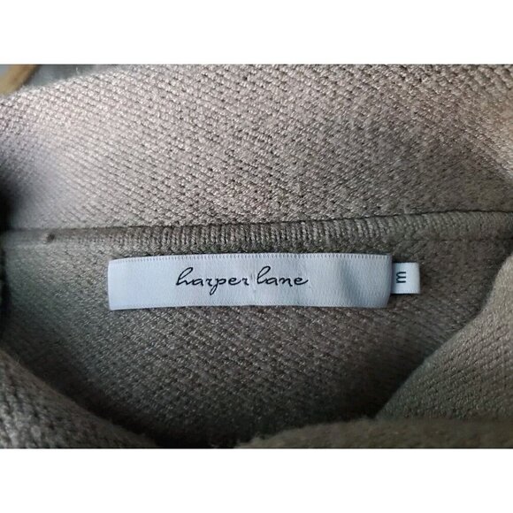 Harper Lane Sleeveles Sweater Women's Size M  Brownish Textured Fringe Open Back - Picture 8 of 12